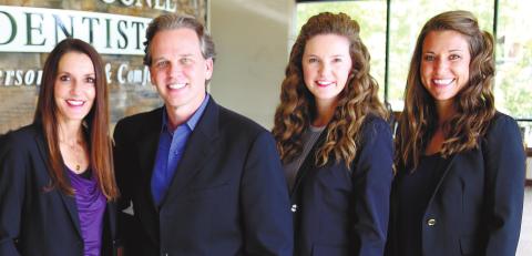 Dr. Patti Bradley, Dr. David Bradley, Dr. Shelly Pound and Dr. Andrea Feldman of Lake Oconee Dentistry. CONTRIBUTED