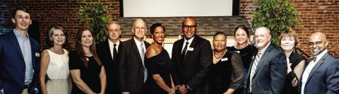 Members of the Habitat for Humanity of Putnam County Board of Directors and staff join Justice Verda Colvin (center) at last week’s Building Hope Gala, where the Lake Country community helped raise more than $100,000 for affordable housing. CONTRIBUTED