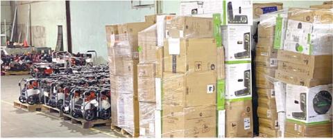 Product returns and remanufactured equipment await shipment at the ARC facility in Union Point. MAUREEN STRATTON/Staff