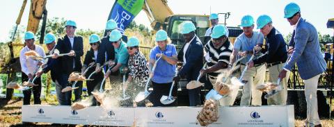 The Baynes Creek ground breaking ceremony included several state and local leaders, who took the shovels alongside representatives of Greene’s Habitat for Humanity, and Georgia Communities. SKYLA MORRIS/Staff