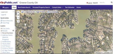 Members of the public can find evaluations and tax information of their Greene County property, or of anyone else in the county, on the qPublic website at qpublic.net/ga/greene/. CONTRIBUTED