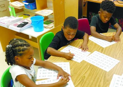 Victory Train consists of the distribution of targeted learning materials sent home or given to parents at the school system.