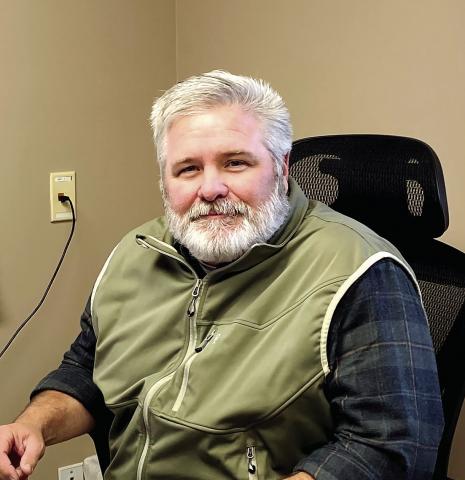 Madison public works director Shawn Wood in his former office at the Jones County Public Works Department. DEBBIE LURIE-SMITH/Staff