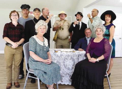 The cast of Lake Country Players’ presentation of “Arsenic and Old Lace” is eager to start its four-day run Nov. 2-5 at Festival Hall in Greensboro. CONTRIBUTED