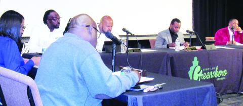 At the Greensboro City Council meeting on Monday, December 18 there was no discussion about the fate of City Manager Jarvis Sims. MARK ENGEL/Staff
