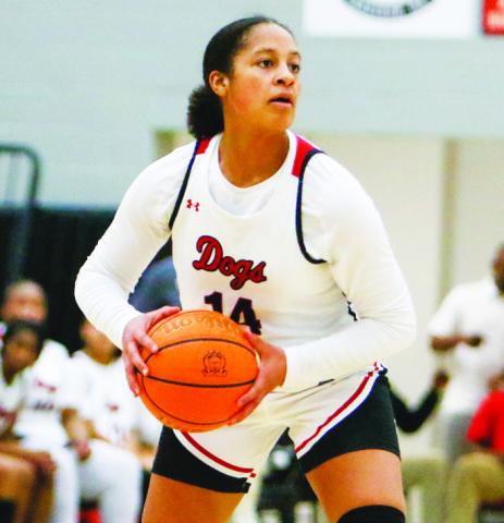 Morgan County head coach Milfred Franklin has relied on senior Jaden Young (14) as a leader throughout the season. LANCE MCCURLEY/Staff