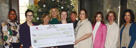L-R: Bria Brown, St. Mary’s Manager of Support Services; Delaney Gunnett, mammogram tech; Sue Colson, 100 Women; Tanya Adcock, St. Mary’s President; Lauren Floyd, Mammogram tech; Becky Smith, St. Mary’s Good Samaritan Foundation Board Chairman; Elaine Craft, radiology; Rebecca Prance, 100 Women board member; Nancy Marshall, 100 Women; and Jackie Greer, 100 Women. IAN TOCHER/Staff