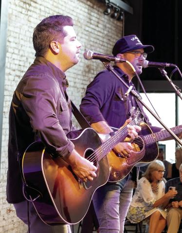 Eric Dodd and Matt VanZant entertained the crowd on Friday night. (LEIGH LOFGREN/Staff)