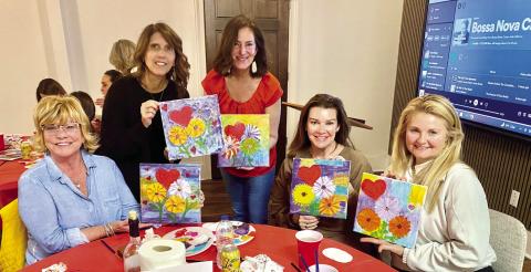 Participants display their artwork created during the 8th annual Heart &amp; Art event Feb. 23 at Putnam General Hospital. CONTRIBUTED