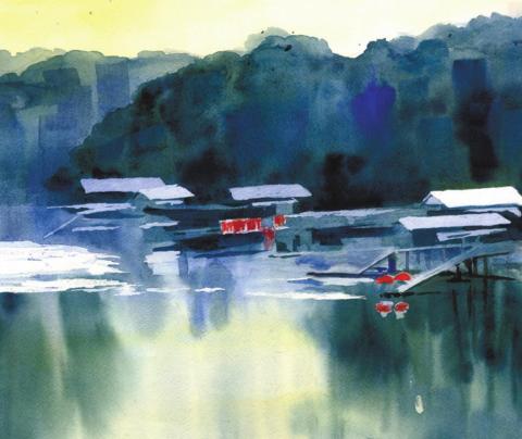 A watercolor image called Hickoru Creek by Leigh Ellis that will be in the “A Naturalist’s View in Watercolors” gallery. CONTRIBUTED