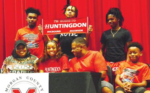 Morgan County point guard Shay Brown signed her letter of intent to play at Huntingdon College in Montgomery, Alabama this past Saturday. BRENDAN KOERNER/Staff