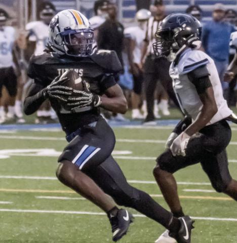 Lake Oconee Academy’s Marcus Rhodes scored three touchdowns in this past week’s win over the Spartans. SKYLA MORRIS/Staff