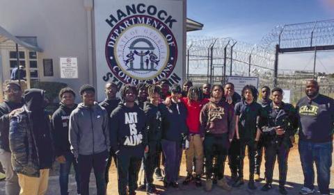 Fortson and a group of 23 students were able to tour the Hancock State Prison facilities and learn more about the processes and potential job opportunities. CONTRIBUTED