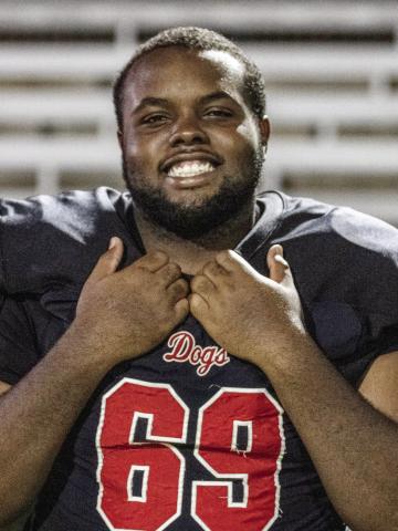 Morgan County offensive lineman Jamari Mundy is a multi-year starter for the Dogs. SKYLA MORRIS/Staff