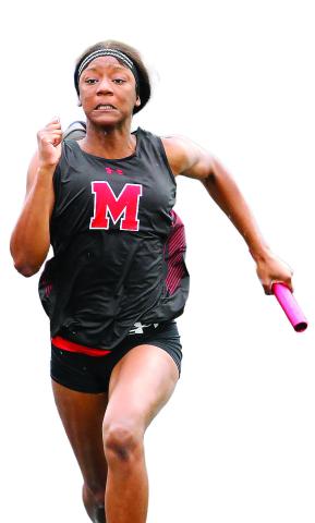 Morgan County senior Kymora Smith won the state championship in the long jump with a mark of 18-1. BRAD HARRISON/Staff