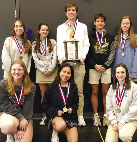 Early last month, the Lake Oconee Academy team was named Region 8A Div. II Literary Meet champions for the third-straight year. They placed third overall behind winner Georgia Military College and Miller County High School in state competition. CONTRIBUTED