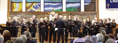 The East Georgia Concert Chorale sings at Lake Oconee Lutheran Church’s benefit concert. LEIGH LOFGREN/Staff