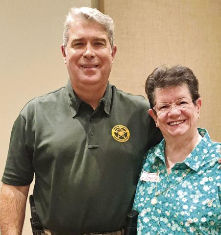 Rev. Joyce Crawford with Sheriff Donnie Harrison at Lakeside Church. CONTRIBUTED