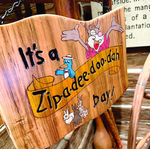 Various outdoor signs are available to add a touch of Uncle Remus-inspired whimsy to local gardens or yards. IAN TOCHER/Staff