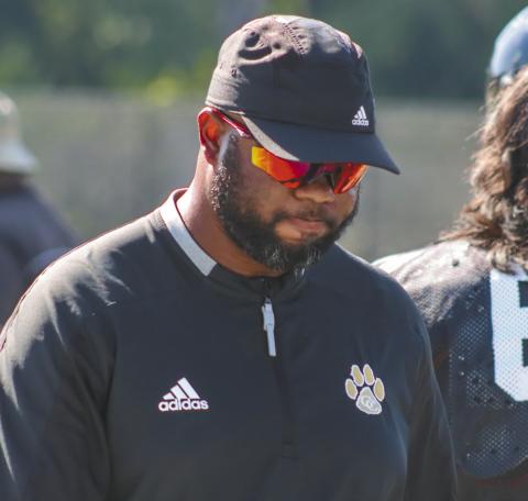Greene County offensive coordinator during a 7-on-7 camp held at Social Circle High School in June of 2022. LANCE McCURLEY/Staff