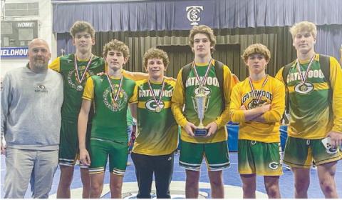  L to R: Coach Tyler VanDusen, John VandePlanque, Bodie Corry, Dakota Davis, Gage Rainey, Jackson Hewatt and Justin Jameson. CONTRIBUTED
