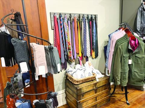 Inventory on display at the expanded TJ Bishop’s Men’s Shop in downtown Madison. Photos by HANNAH BARRON/Staff