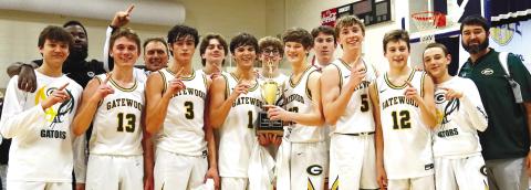 The Gatewood Gators were all smiles after capturing the GIAA Class AA District 2/4 championship. BOB BETZEL/Contributed
