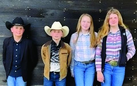 L-R: Clayton King, Dylan Pettit, Lindsey Eley and Kinsley King.