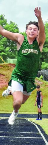 Gatewood’s Landon Moreno will compete in the triple jump later this week in the GIAA Class AA state meet at Locust Grove. IAN TOCHER/Staff