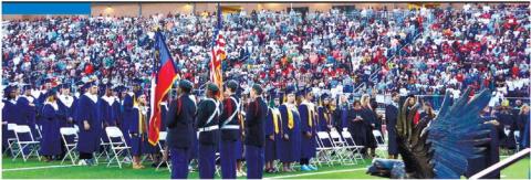 The stands were full in support of the largest graduating class in Putnam County High School’s history. IAN TOCHER/Staff