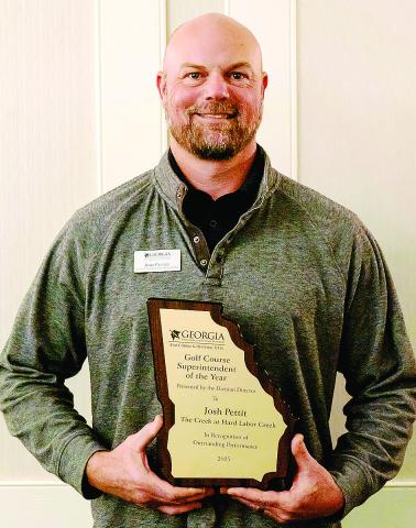Josh Pettit, golf superintendent for The Creek Golf Course at Rutledge’s Hard Labor Creek State Park. Pettit was named Georgia State Parks’ Golf Superintendent of the Year. CONTRIBUTED