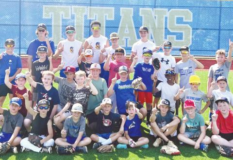 Roughly 30 kids between third and eighth grade attended a youth baseball camp hosted by Lake Oconee Academy earlier last week. CONTRIBUTED