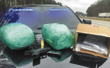 Lt. Patrick Paquette found 10 pounds of pot and 2 pounds of cocaine during a traffic stop on I-20. CONTRIBUTED