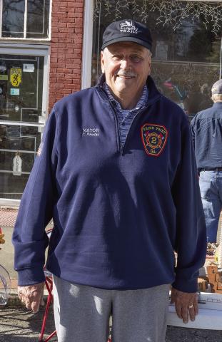 Mayor Lanier Rhodes before the Ticket to Ride begins. LEIGH LOFGREN/Staff