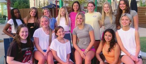 The Lake Oconee Academy competition cheerleading team has been practicing most of the summer but still takes the time to meet for team get-togethers every now and then. CONTRIBUTED
