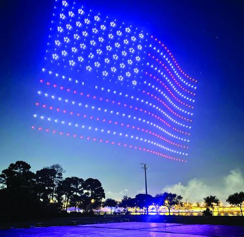 Approximately 500 lighted drones are expected to create various patriotic scenes July 3, in the night sky over Eatonton. (From LunaLite on Instagram)