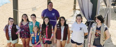 All participants (in no order), are Ava Mahaffey-Murray, Ryleigh Ogden, Raegan Ogden, Karmen Spillers, Stormy Kendrick, Faith Ewers, Zoey Robinson and Tegan Rainey, with troop leader Tiffany Ogden. CONTRIBUTED