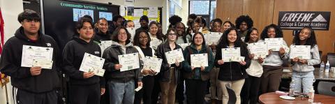 Senior students recognized by their career coaches. CONTRIBUTED