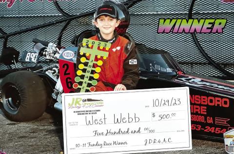 Eleven-year-old driver West Webb of Veazey and his family-run NHRA Jr. Dragster team had their best season yet,  and already are looking forward to their 2024 campaign. CONTRIBUTED