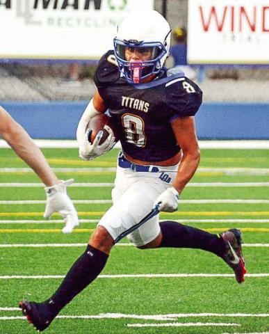 LOA running back Cameron Kelley (8) had a big night against Hancock Central last Friday. IAN TOCHER/Staff