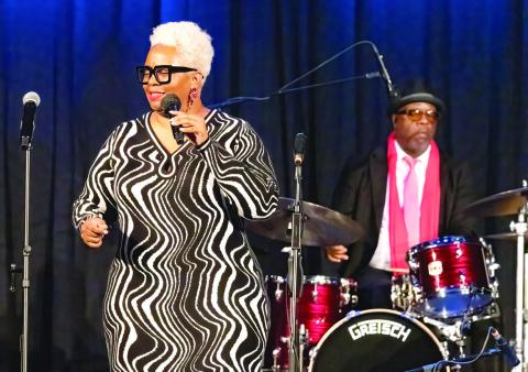 The great vocalist Robin Latimore on stage. LEIGH LOFGREN/Staff