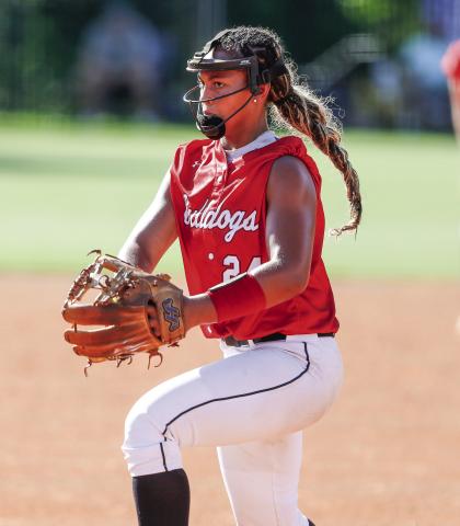Morgan County sophomore Kennedi Johenkins has been the team’s most reliable pitcher while senior ace Ryleigh H LANCE McCURLEY/Staff ilsman is out with an injury. LANCE MCCURLEY/Staff