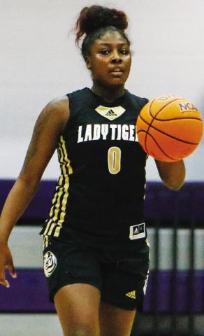Greene County’s Jessaria Porter scored a team-high 16 points on Tuesday in a win over Towns County. LANCE MCCURLEY/Staff