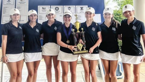 The Lake Oconee Academy girls golf team captured the area tournament with a team total of 151. CONTRIBUTED
