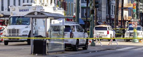 Law enforcement made their presence known on Canal St., which is right outside of the French Quarter, the day after the terrorist attack in New Orleans. KEN WARD/Contributed