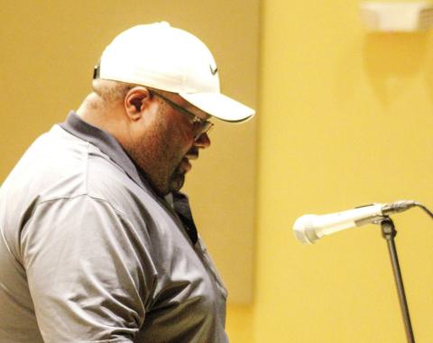 Marcus Cunningham provides updates for the Greensboro Wastewater plant. He discussed multiple projects that are set to take place in the nearby future. SKYLA MORRIS/Staff