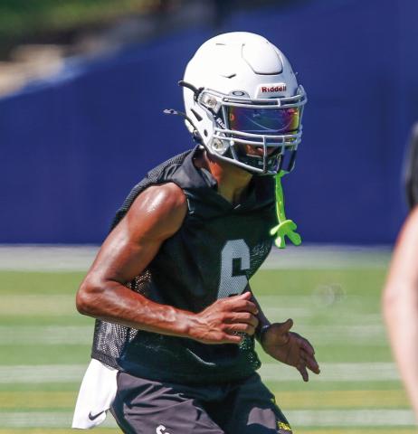 LOA two-way standout Kam Geter works through a drill during practice earlier this summer as the Titans prepare for the upcoming season. LANCE McCURLEY/Staff