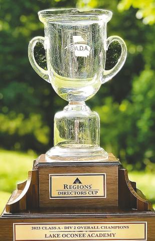 Lake Oconee Academy was recently awarded the Female Directors Cup, and the overall Directors Cup was presented by the Georgia Athletic Directors Association. CONTRIBUTED