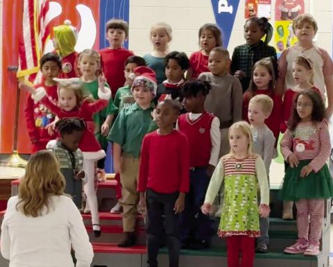 Putnam County Primary School sing at their annual Christmas show. IAN TOCHER/Staff