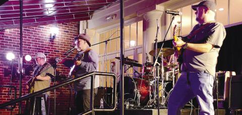 Members of Fall Line Rambler enjoyed the most stage time at The Plaza’s Homegrown Talent concert last Saturday night, playing a full set of their own, plus bookend sets at the beginning and end of the show.